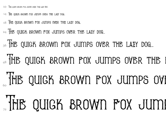 Bureno font waterfall
